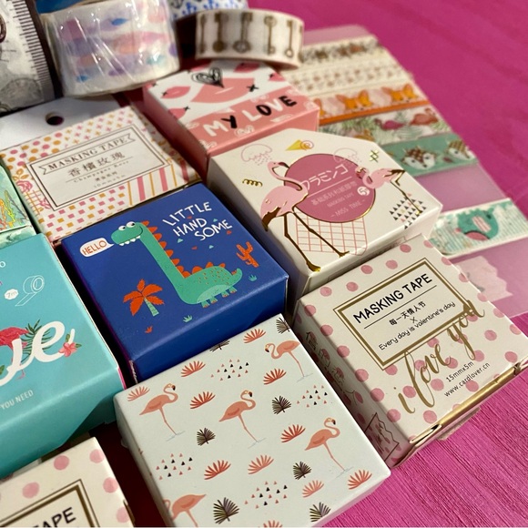 Washi Tape Lot, Set Of 31 Different Washi Tape Rolls, Scrapbooking Crafting Tape - Picture 10 of 10